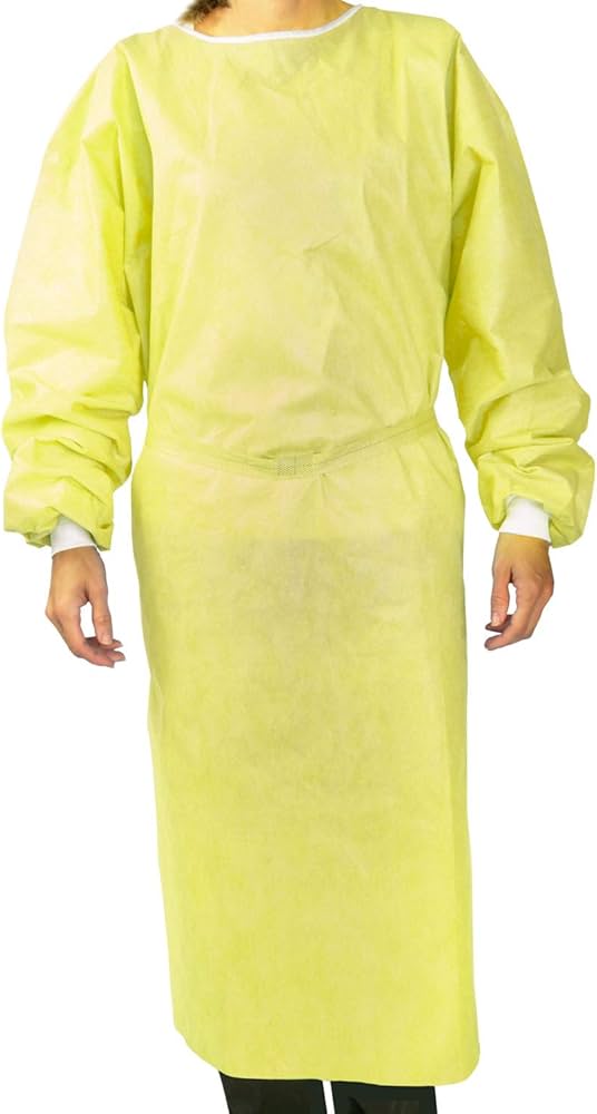 yellow one time gown