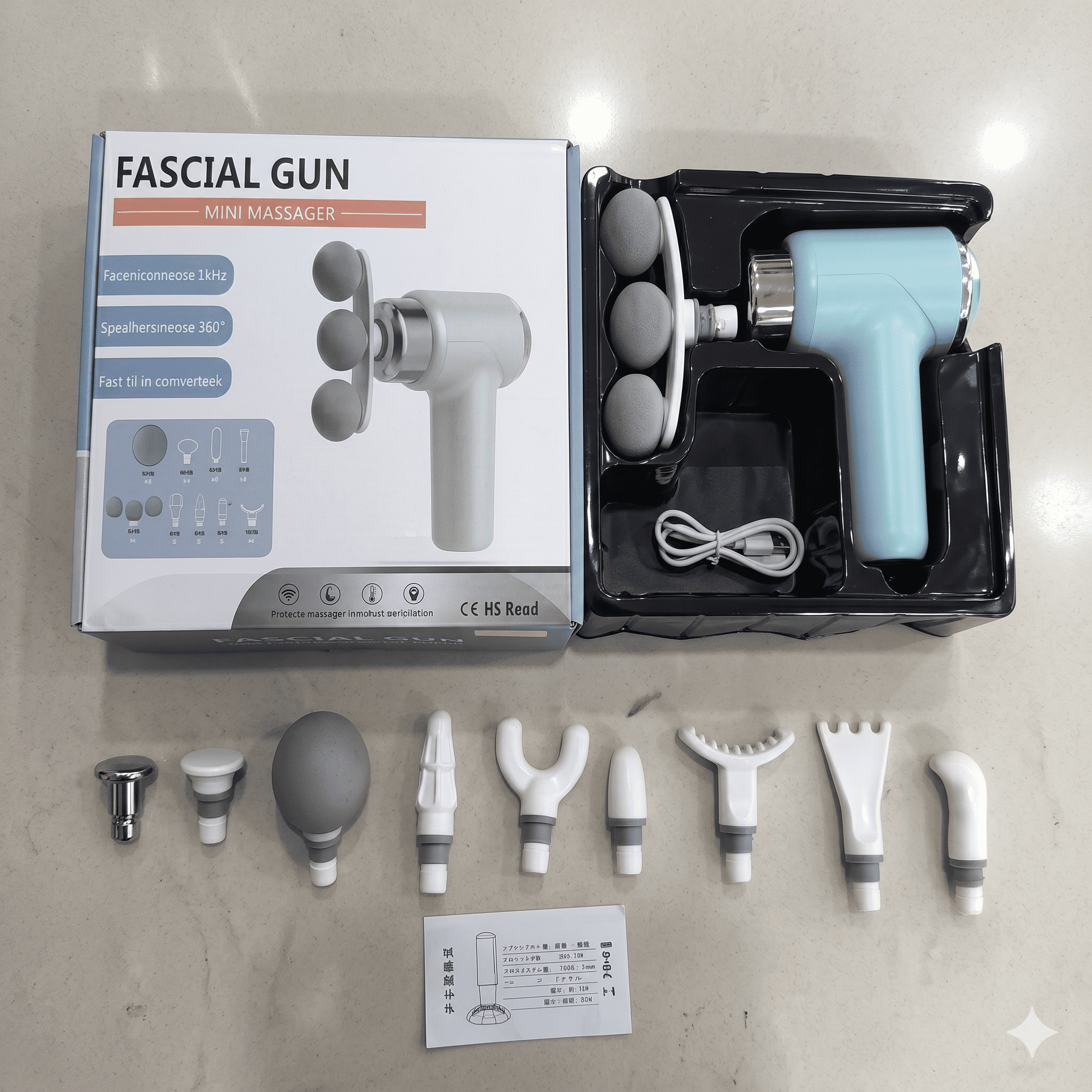 Fascial gun bazar 9 head